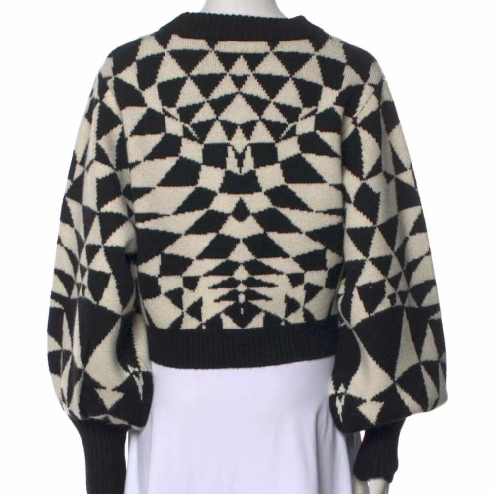 Farm Rio Printed Crew Neck Sweater Size: M - Picture 2 of 3